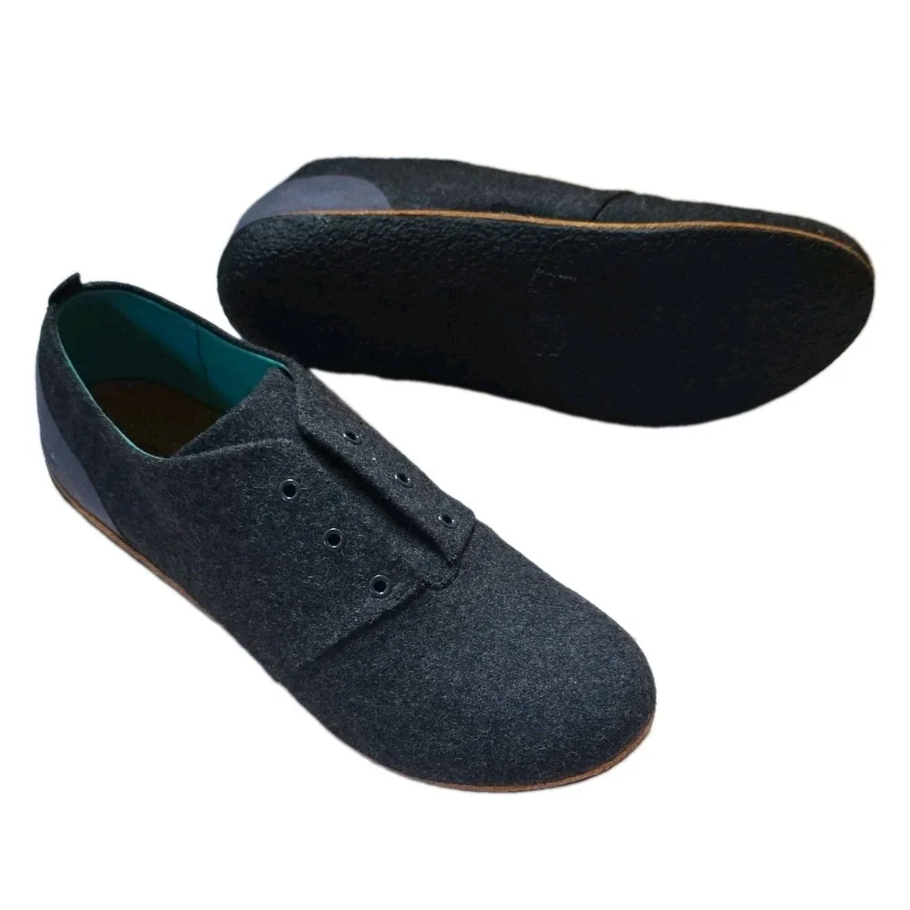 SOLE District by ReCORK Lark Loafers Wms 10/Mens 8.5 Slip On Grey Wool Cork